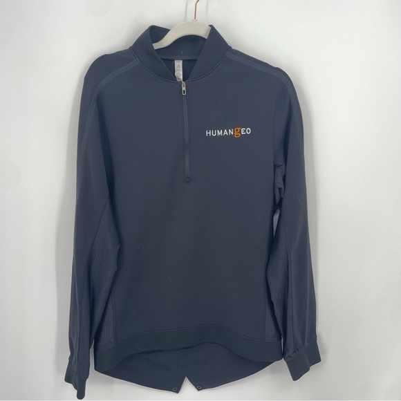 Lululemon LAB Men's M Tail Lite Half Zip Pullover Jacket Reflective Black - Picture 1 of 10